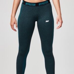 Myprotein Women's teal and Blue seamless spandex Leggings. Size Small
